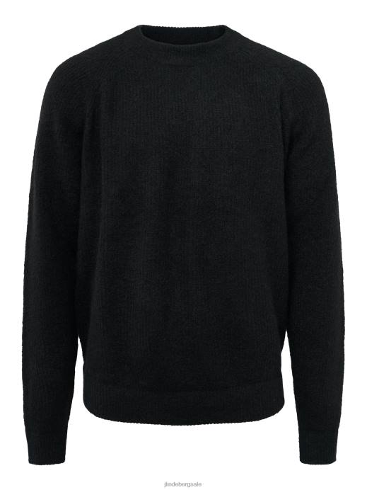 Men J.Lindeberg Black Vance Mohair Blend Sweater Clothing 8R622296