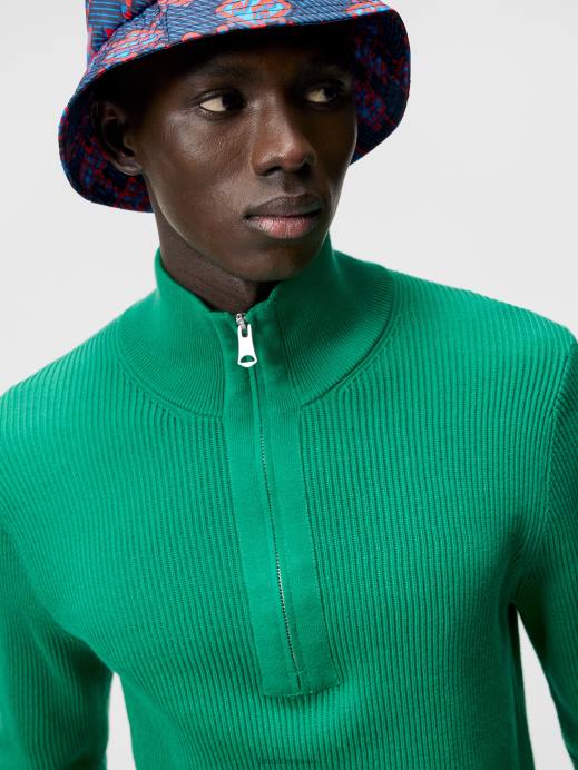 Men J.Lindeberg Bosphorus Alex Half Zip Knitted Sweater Clothing 8R621058