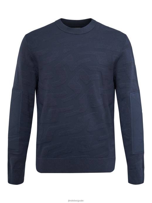 Men J.Lindeberg Bridge Swirl Navy Swirl Sweater Clothing 8R622346