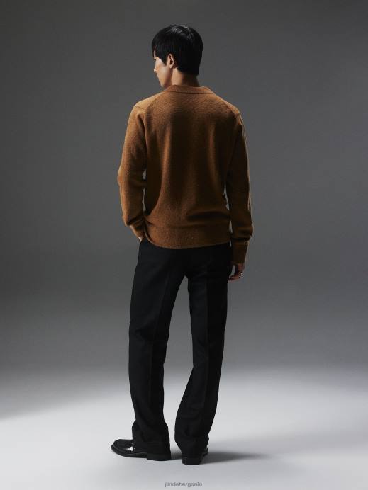 Men J.Lindeberg Chipmunk Yann Merino Polo Sweater Clothing 8R622279