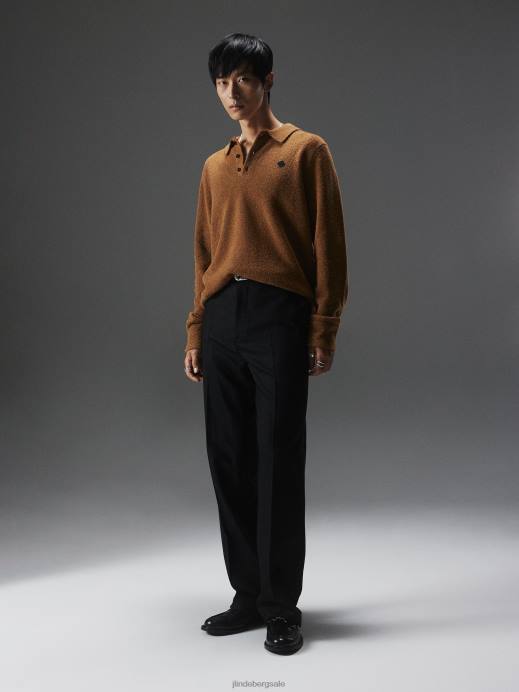 Men J.Lindeberg Chipmunk Yann Merino Polo Sweater Clothing 8R622279