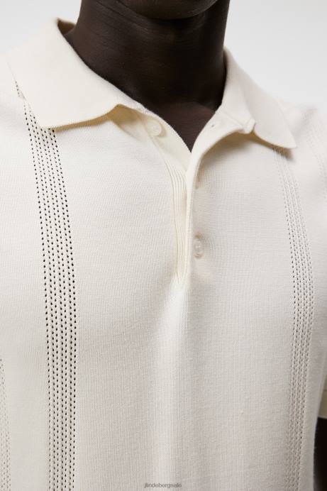 Men J.Lindeberg Cloud White Rey Solid Polo Clothing 8R621026