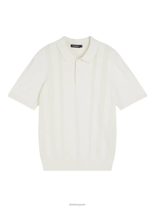 Men J.Lindeberg Cloud White Rey Solid Polo Clothing 8R621026
