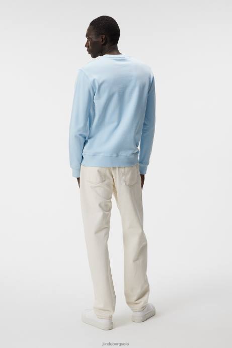Men J.Lindeberg Dream Blue Throw Crew Neck Clothing 8R621038