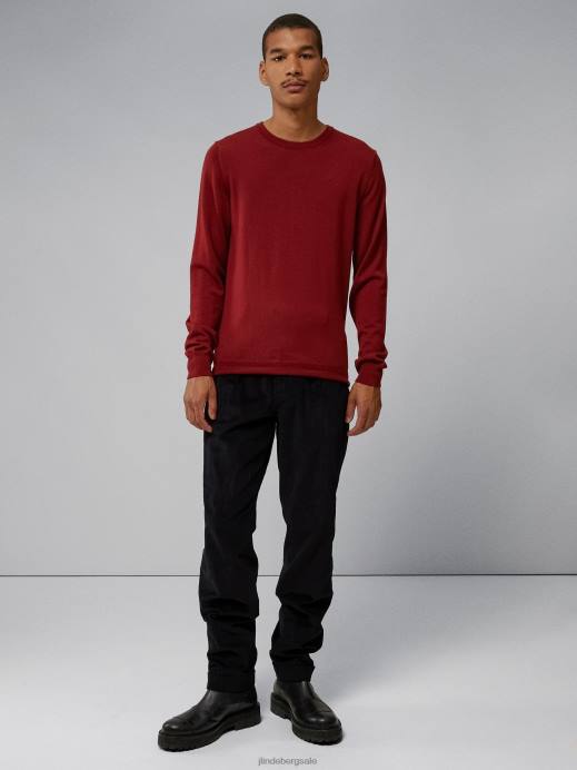 Men J.Lindeberg Fired Brick Lyle Merino Sweater Clothing 8R622320