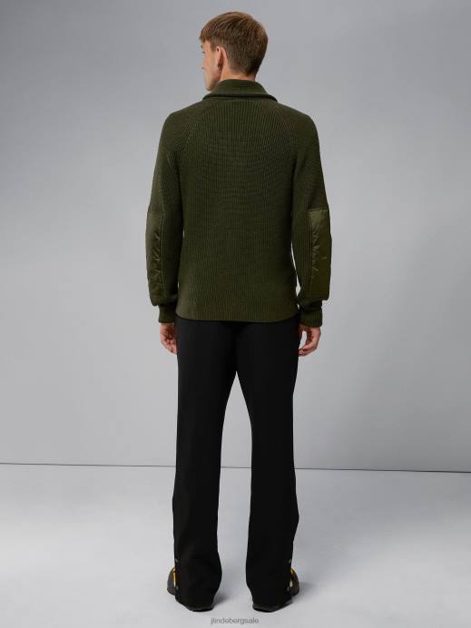 Men J.Lindeberg Forest Green Gaven Shawl Collar Cardigan Clothing 8R622291