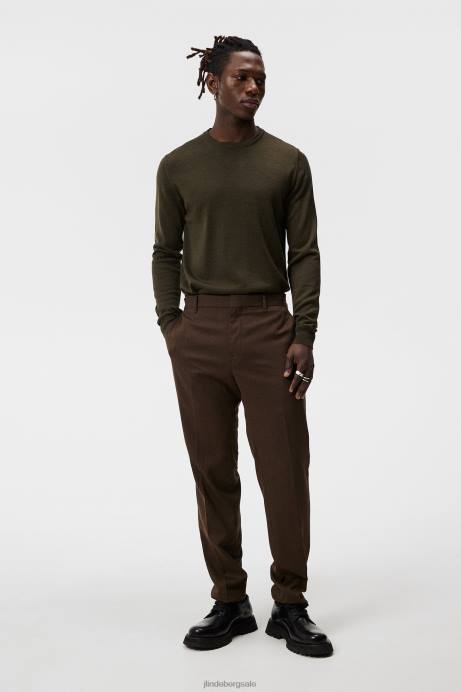 Men J.Lindeberg Forest Green Lyle Merino Sweater Clothing 8R621015