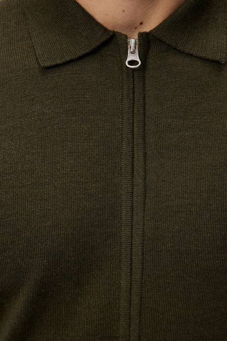 Men J.Lindeberg Forest Green Nyle Merino Zip Cardigan Clothing 8R621010