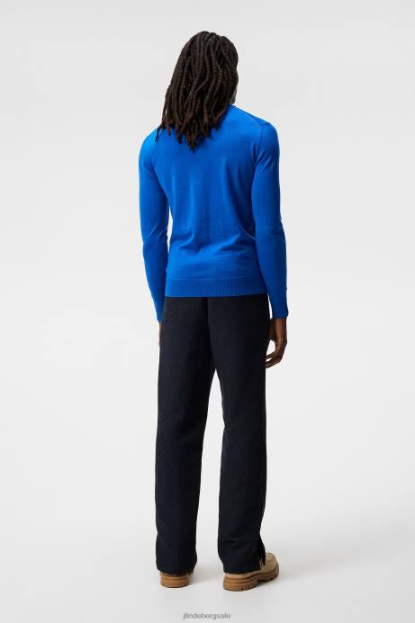 Men J.Lindeberg Lapis Blue Lyle Light Merino Sweater Clothing 8R621055