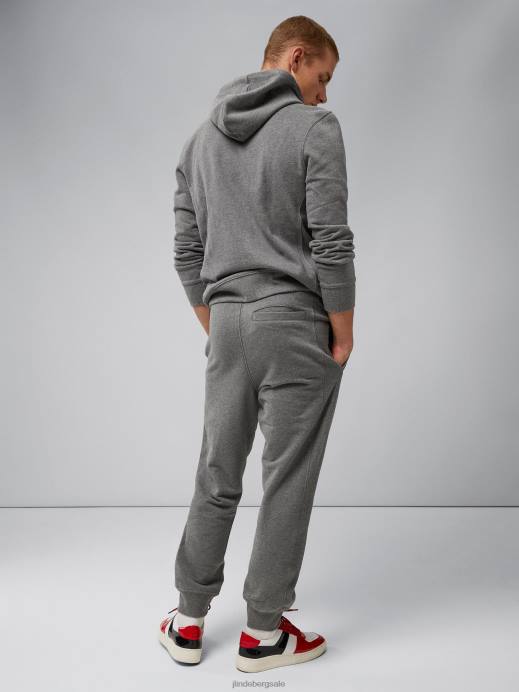 Men J.Lindeberg Mid Grey Melange Cal Sweat Pant Clothing 8R621086