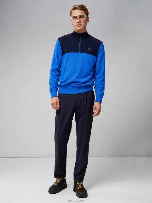 Men J.Lindeberg Nautical Blue Jeff Windbreaker Sweater Clothing 8R622337