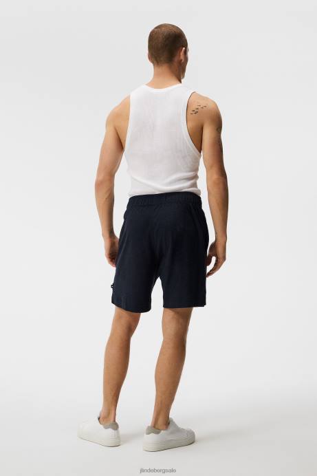 Men J.Lindeberg Navy Allan Terry Shorts Clothing 8R621037
