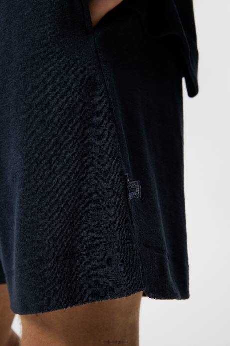 Men J.Lindeberg Navy Allan Terry Shorts Clothing 8R621037