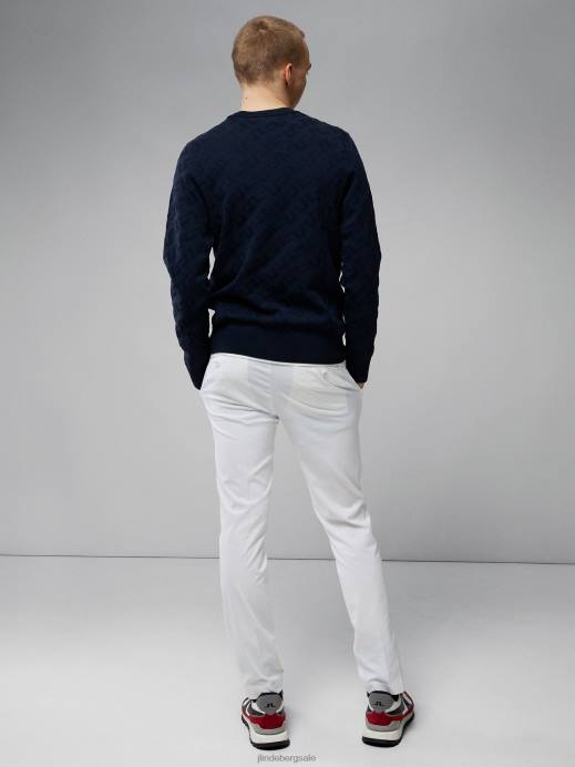 Men J.Lindeberg Navy Bridge Monogram Sweater Clothing 8R622344