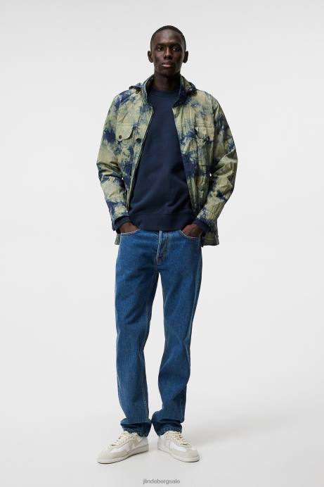 Men J.Lindeberg Navy Chip Crew Neck Sweatshirt Clothing 8R621070