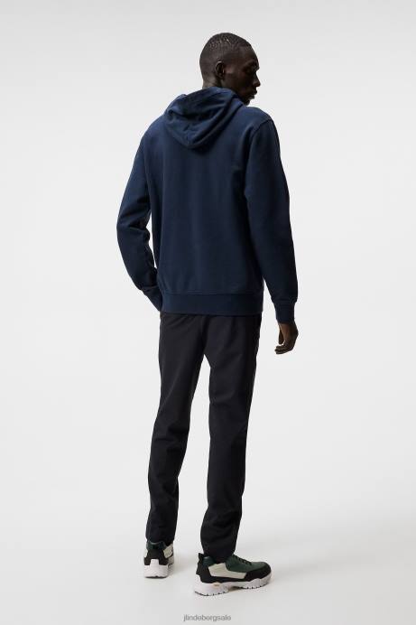 Men J.Lindeberg Navy Chip Hoodie Clothing 8R621076