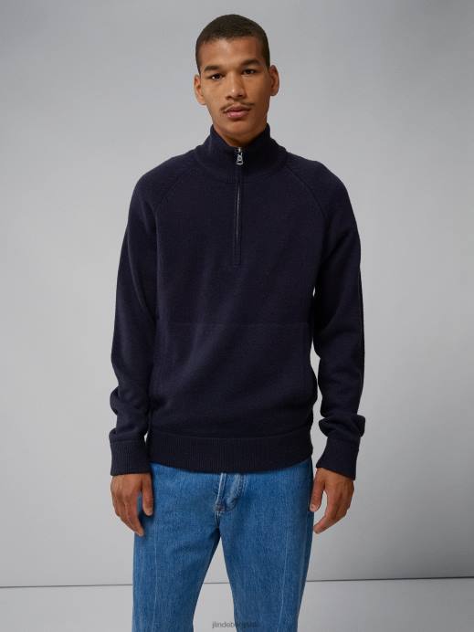 Men J.Lindeberg Navy Collin Cashmere Wool Sweater Clothing 8R622304