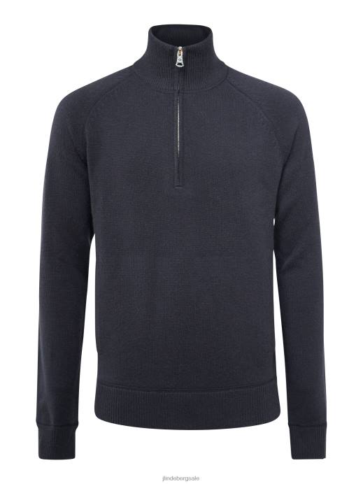 Men J.Lindeberg Navy Collin Cashmere Wool Sweater Clothing 8R622304
