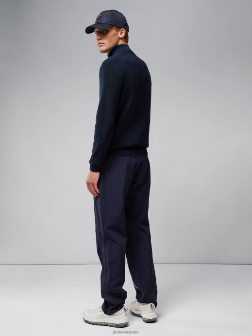 Men J.Lindeberg Navy Diamond Zip Sweater Clothing 8R622341