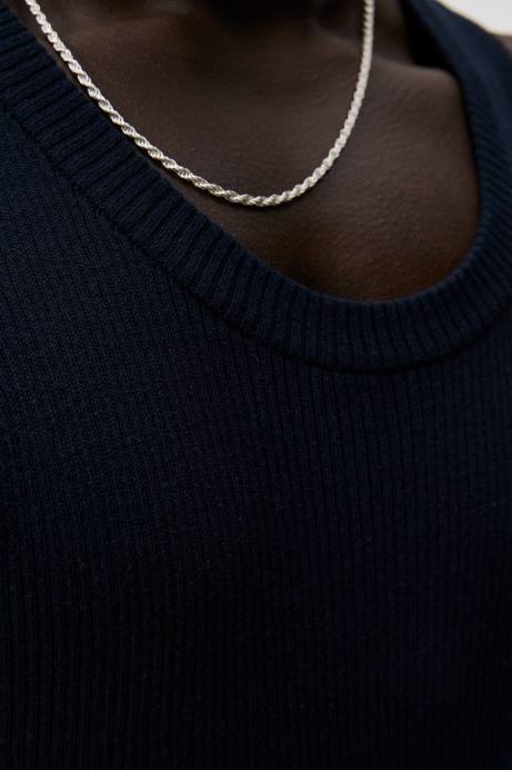 Men J.Lindeberg Navy Ed Rib Knit Tank Clothing 8R621031