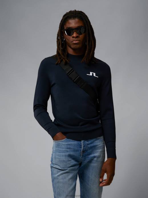 Men J.Lindeberg Navy Gus Sweater Clothing 8R622332