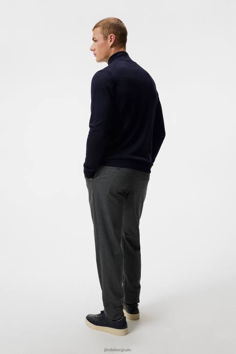 Men J.Lindeberg Navy Kiyan Quarter Zip Sweater Clothing 8R621042