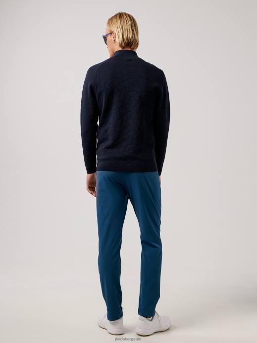 Men J.Lindeberg Navy Luis Zipped Golf Sweater Clothing 8R622373