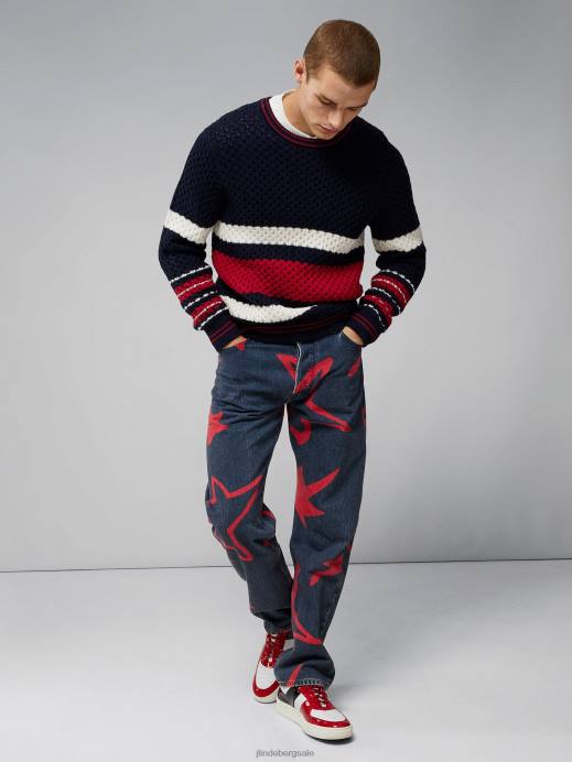 Men J.Lindeberg Navy Orion Color Block Sweater Clothing 8R622301