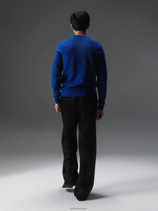 Men J.Lindeberg Navy Peony Archer Structure Sweater Clothing 8R622284