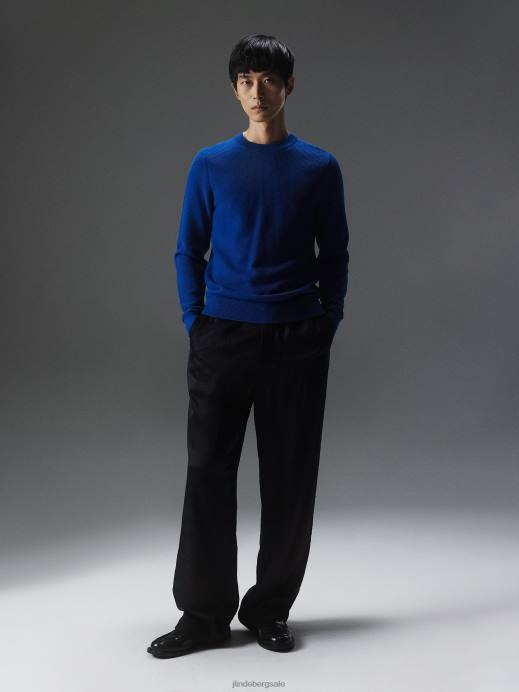 Men J.Lindeberg Navy Peony Archer Structure Sweater Clothing 8R622284