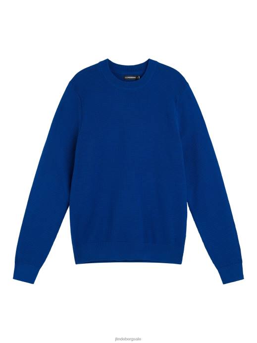 Men J.Lindeberg Navy Peony Archer Structure Sweater Clothing 8R622284