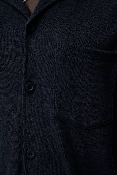 Men J.Lindeberg Navy Ted Terry Resort Shirt Clothing 8R621035