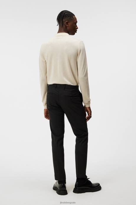 Men J.Lindeberg Oyster Gray Noel Merino Polo Clothing 8R621008