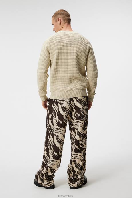 Men J.Lindeberg Oyster Gray Oliver Structure Sweater Clothing 8R621005