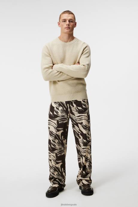 Men J.Lindeberg Oyster Gray Oliver Structure Sweater Clothing 8R621005