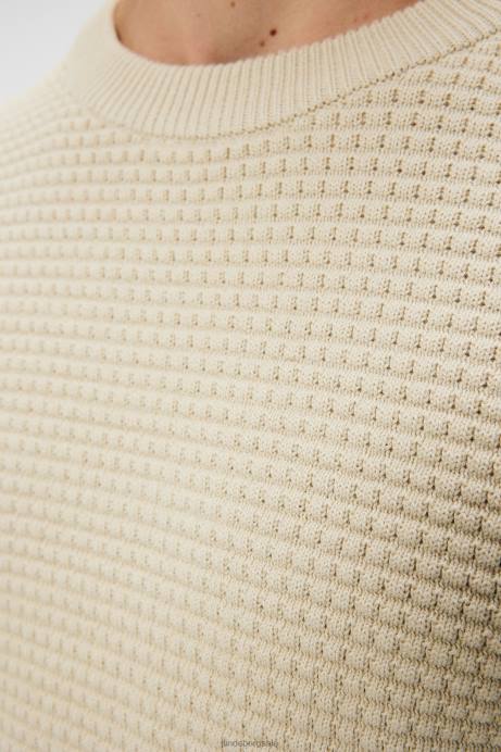 Men J.Lindeberg Oyster Gray Oliver Structure Sweater Clothing 8R621005