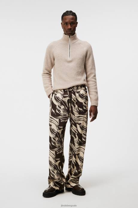 Men J.Lindeberg Oyster Gray Wilton Half Zip Sweater Clothing 8R621000