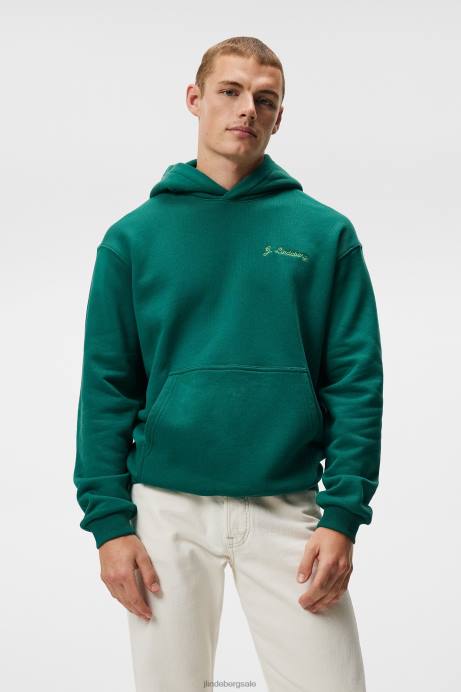 Men J.Lindeberg Rain Forest Karson Graphic Hoodie Clothing 8R621069