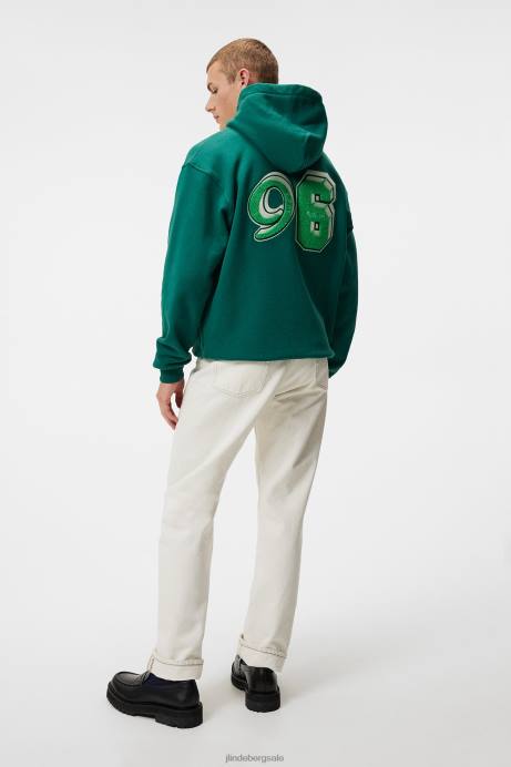 Men J.Lindeberg Rain Forest Karson Graphic Hoodie Clothing 8R621069