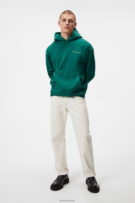 Men J.Lindeberg Rain Forest Karson Graphic Hoodie Clothing 8R621069