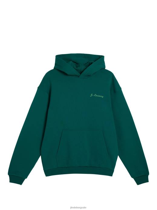 Men J.Lindeberg Rain Forest Karson Graphic Hoodie Clothing 8R621069