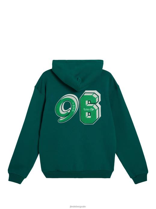 Men J.Lindeberg Rain Forest Karson Graphic Hoodie Clothing 8R621069