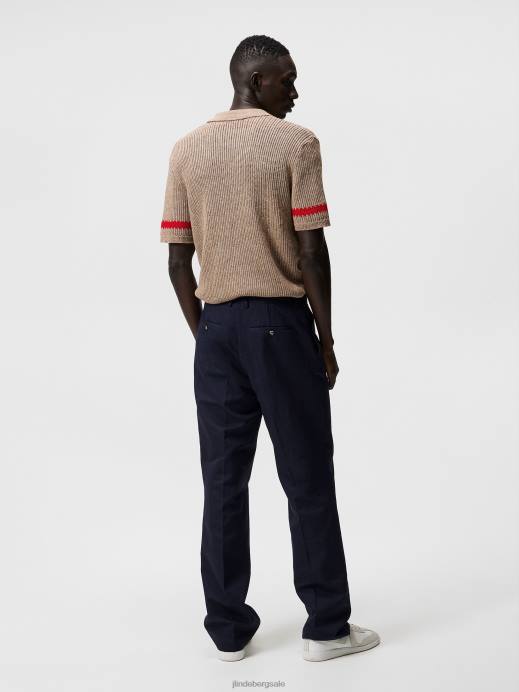 Men J.Lindeberg Safari Beige Sky Knitted Shirt Clothing 8R621052