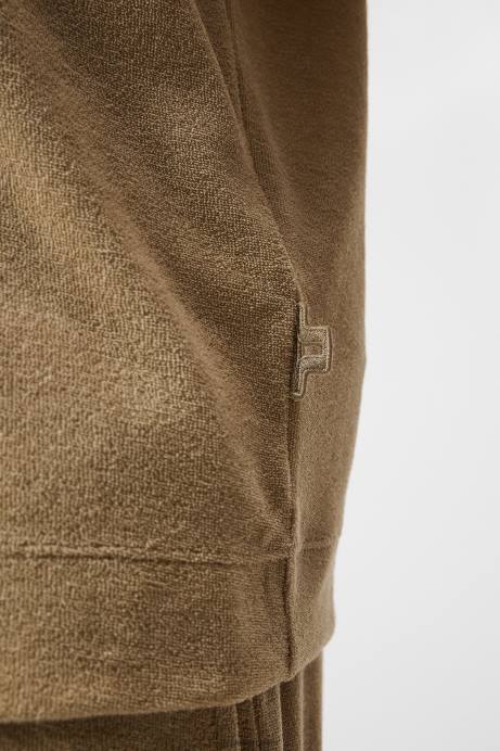 Men J.Lindeberg Safari Beige Ted Terry Resort Shirt Clothing 8R621034