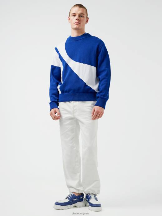 Men J.Lindeberg Surf the Web Simon Swirl Intarsia Sweater Clothing 8R622353