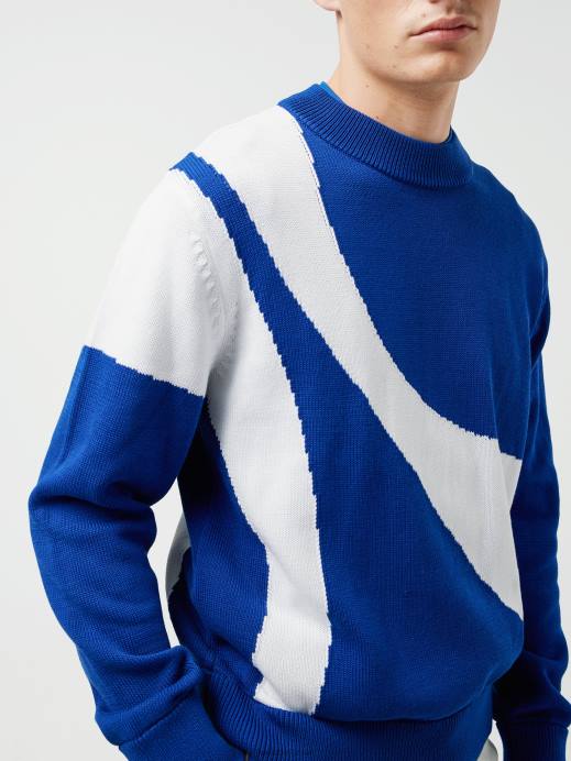 Men J.Lindeberg Surf the Web Simon Swirl Intarsia Sweater Clothing 8R622353