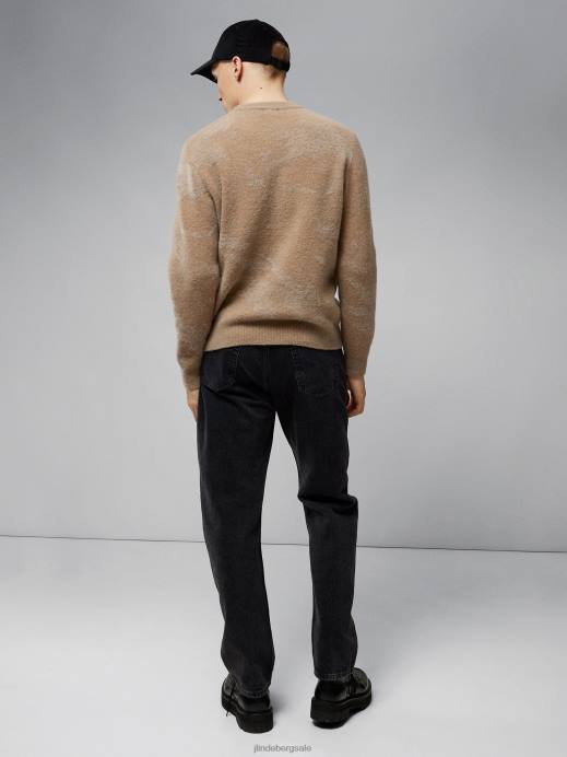 Men J.Lindeberg Tiger Brown Alpaca Mix Knitted Sweater Clothing 8R622338