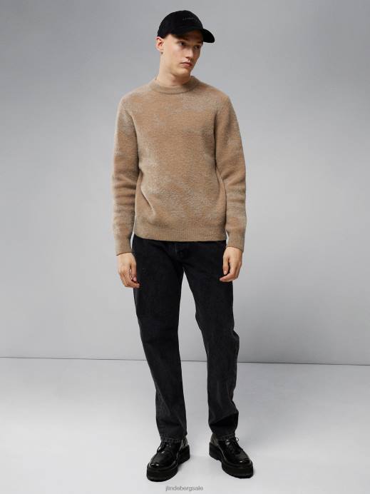 Men J.Lindeberg Tiger Brown Alpaca Mix Knitted Sweater Clothing 8R622338