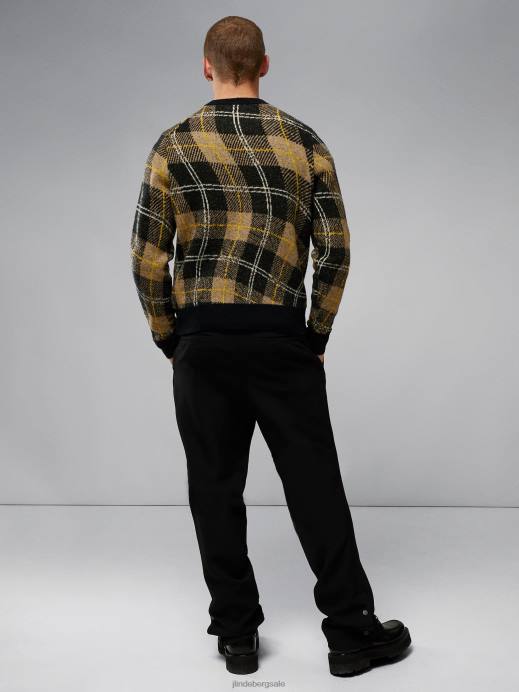 Men J.Lindeberg Tiger Brown Glen Jacquard Sweater Clothing 8R622294