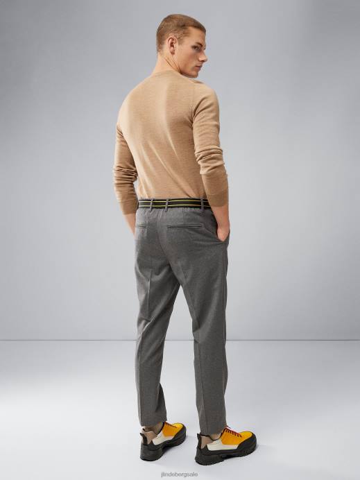 Men J.Lindeberg Tiger Brown Lyle Merino Sweater Clothing 8R622324